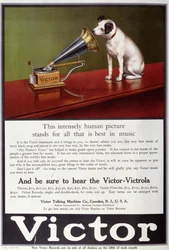Pubblicità per grammofoni Victor, da 